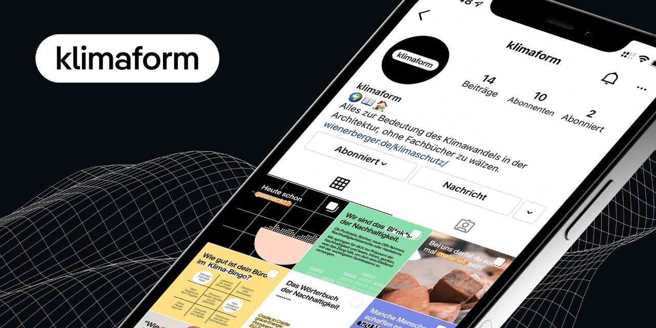 Banner Instagram Kanal "klimaform"